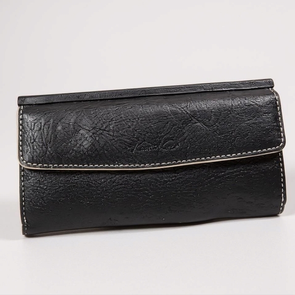 Kenneth Cole BLACK LEATHER WALLET - Picture 1 of 4